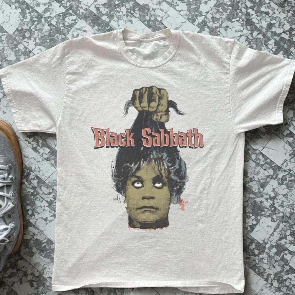 Black Sabbath White Band Tee